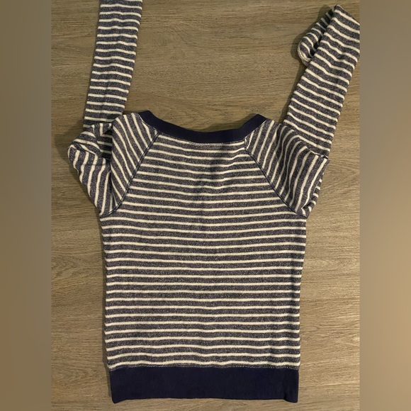 Navy blue striped long sleeve - Picture 2 of 4
